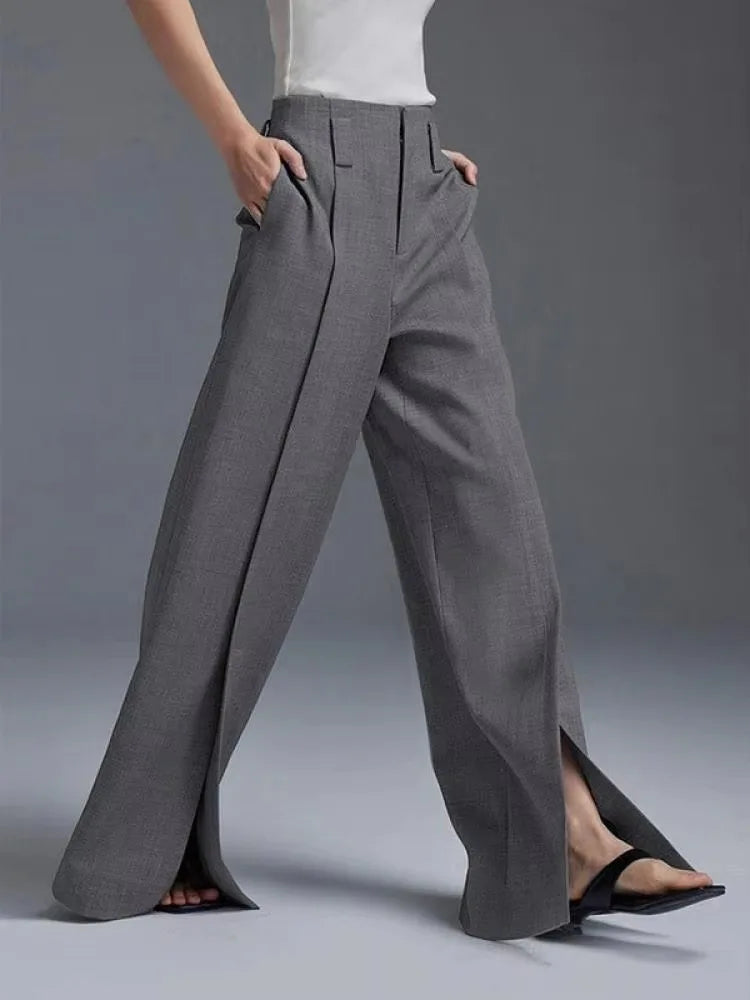 Suit Pants - Split-Front Trousers