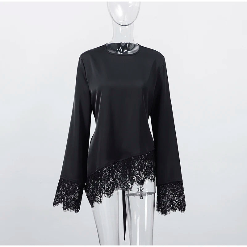 Slim Belted Waist-cinching Round Neck