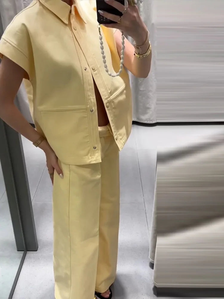 Street Fashion-Vest Pants