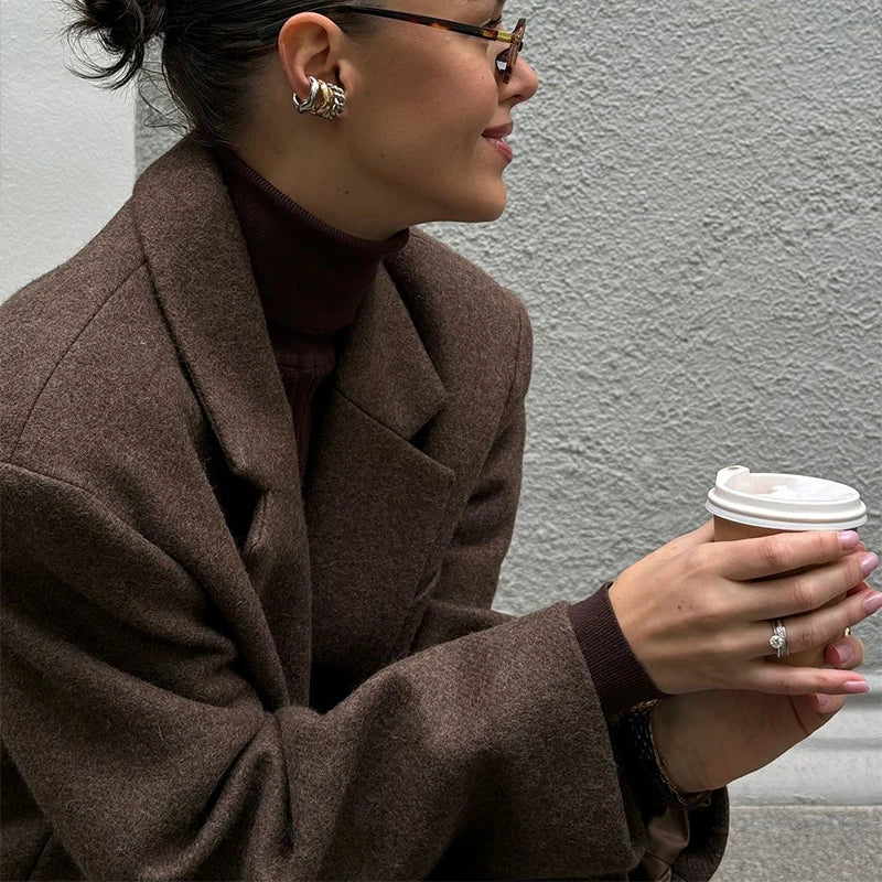 Maxi Coat - Lapel Pockets