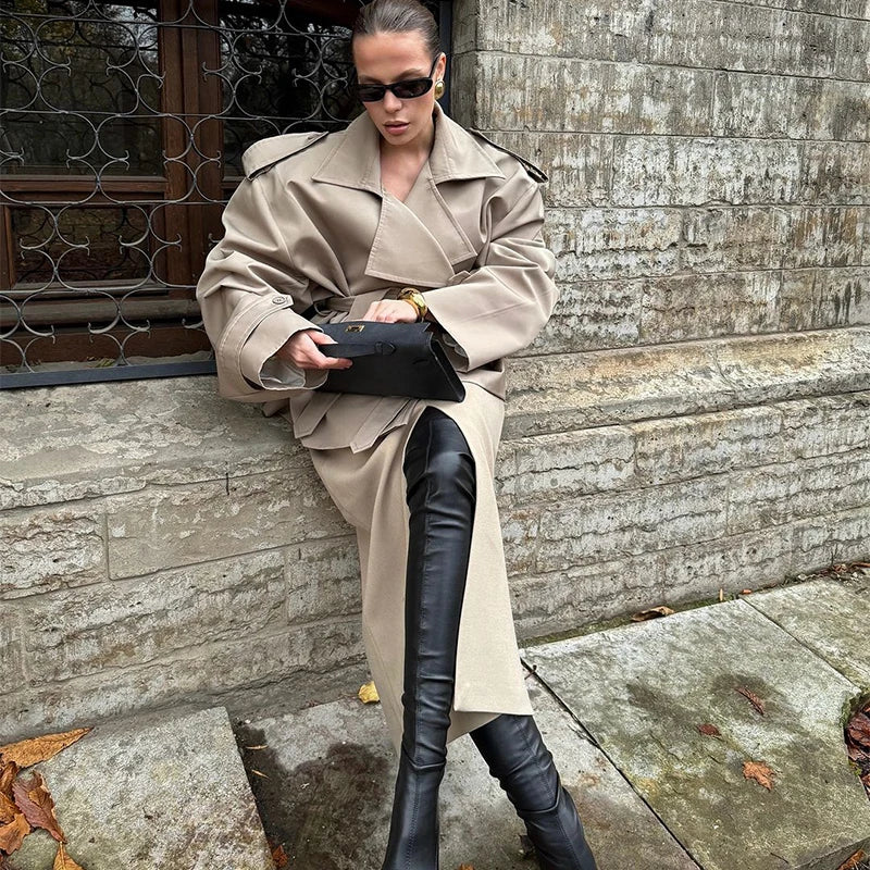 Maxi Coat - Lapel Pockets