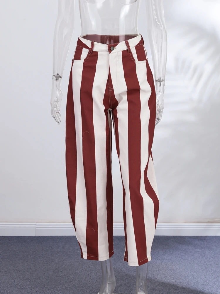 Stripe Denim Pants