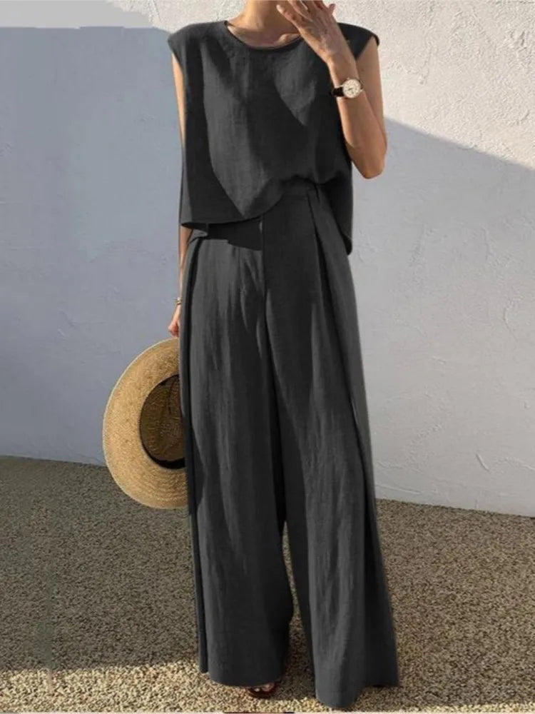 Lady Casual - 2 Piece Sets O-Neck