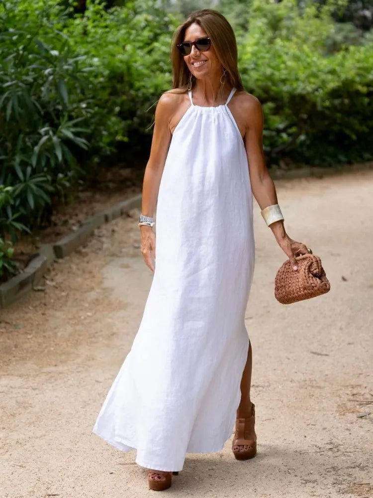 Cotton Linen Dress - Simple Style
