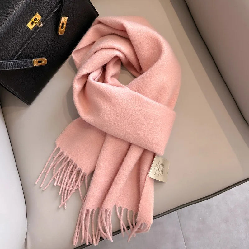 100% Wool Winter Scarf- Warm Cashmere Scarves