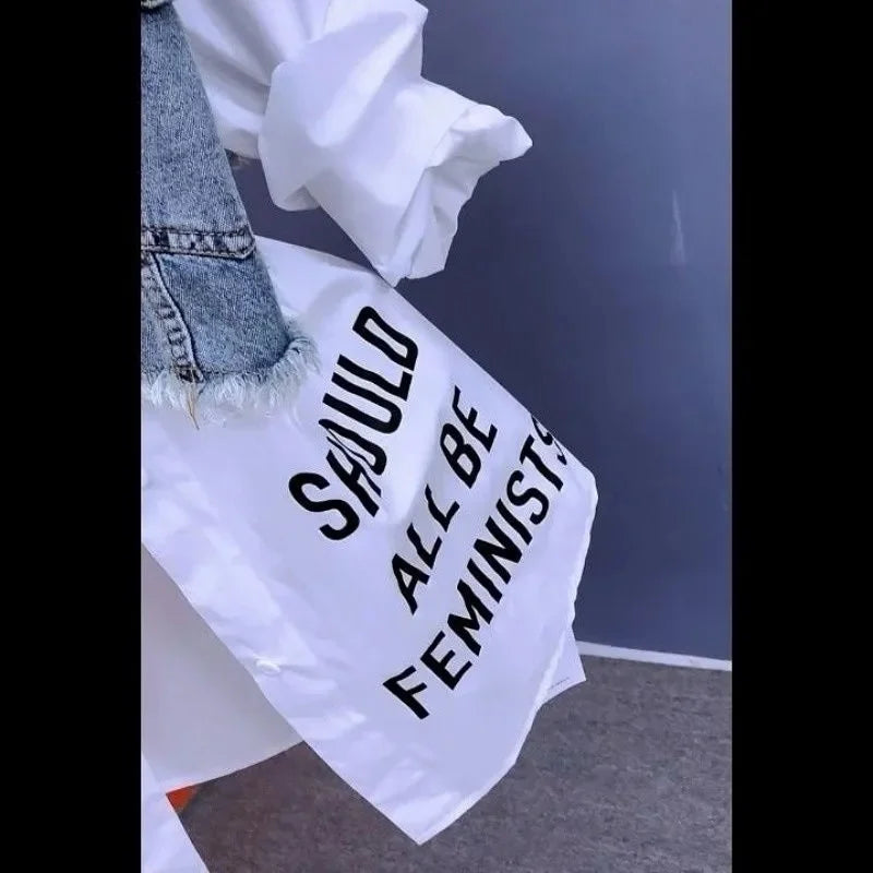 Fashion Denim Shirt Ladies Denim Jacket Spring Autumn