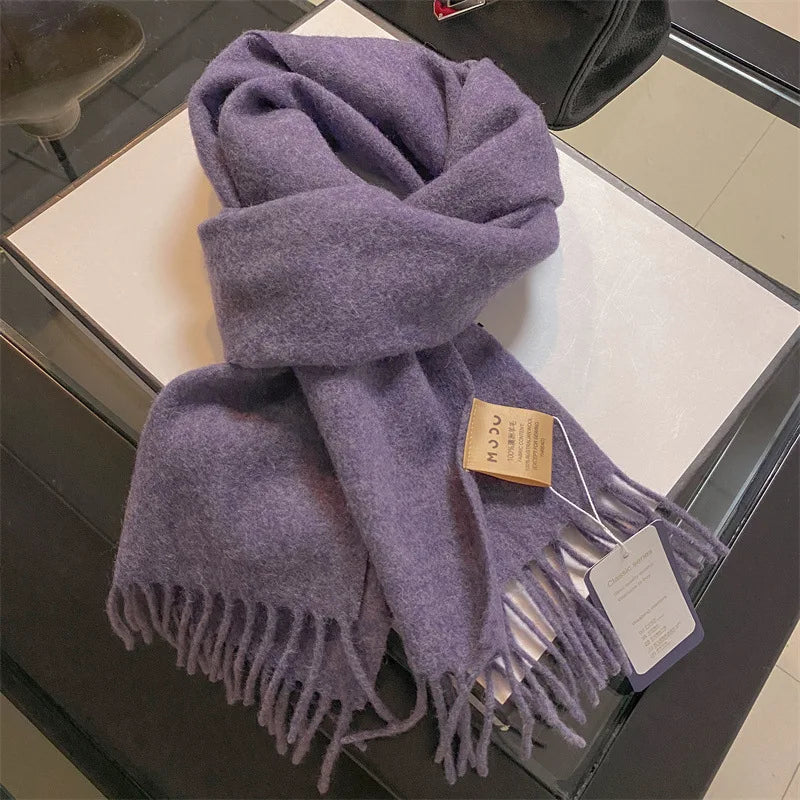 100% Wool Winter Scarf- Warm Cashmere Scarves