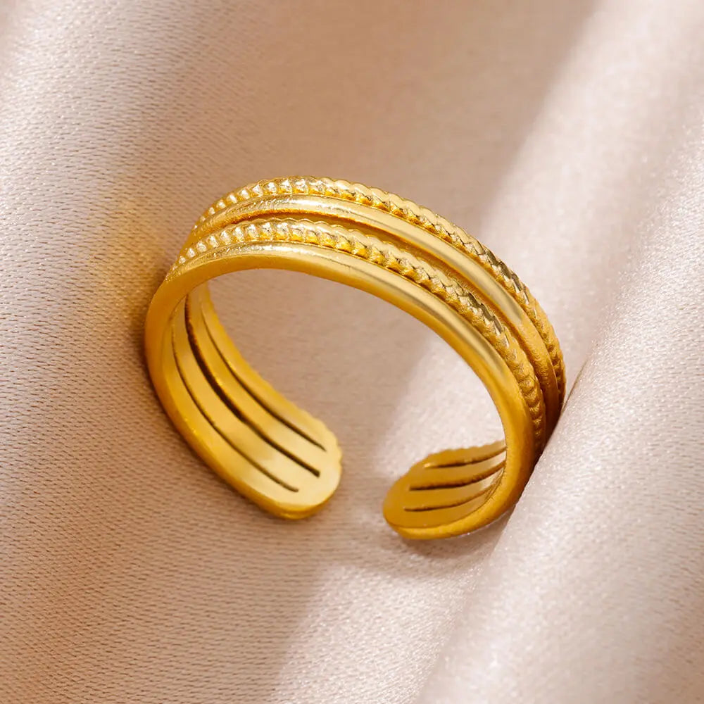Stainless Steel Rings - Gold Color