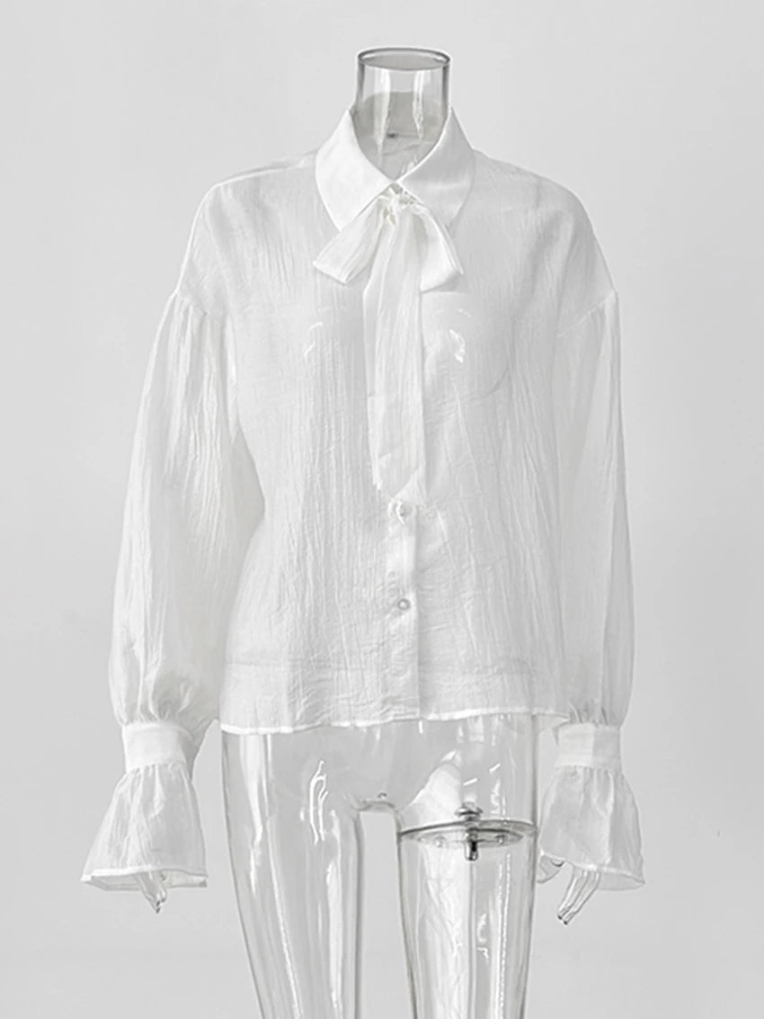 White Women's Shirt -Elegant Classic