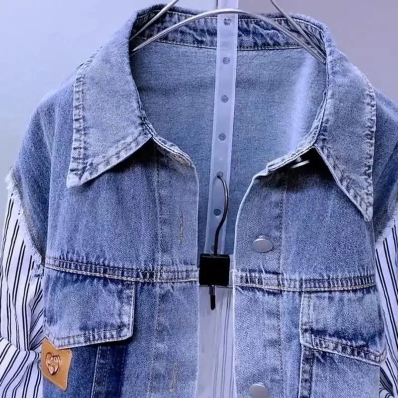 Fashion Denim Shirt Ladies Denim Jacket Spring Autumn