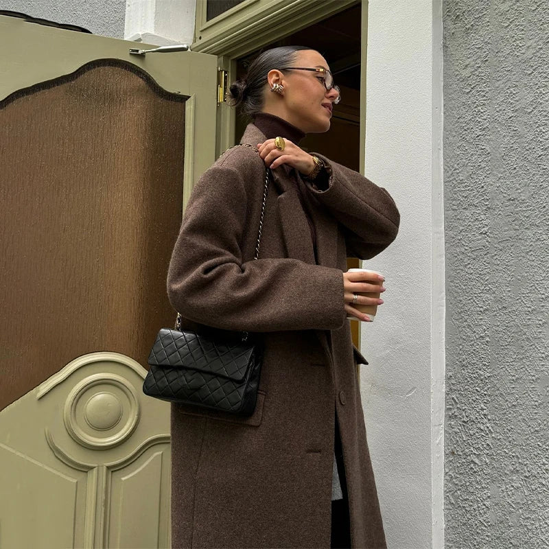 Maxi Coat - Lapel Pockets