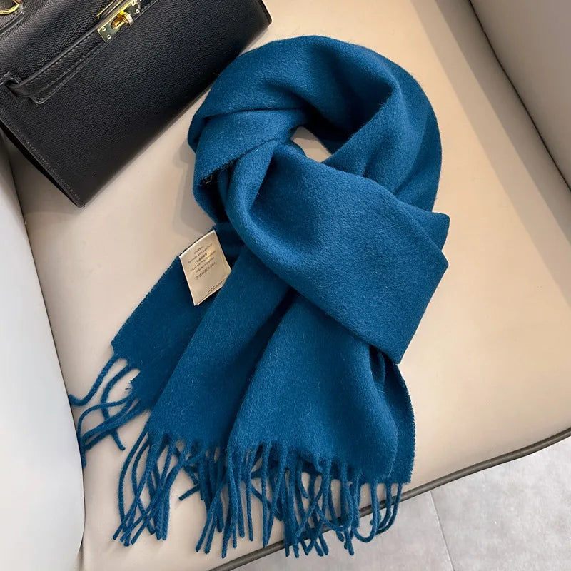 100% Wool Winter Scarf- Warm Cashmere Scarves