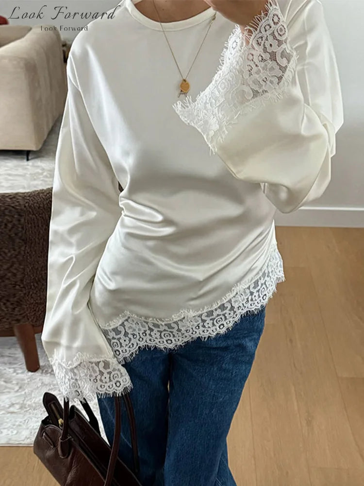 Slim Belted Waist-cinching Round Neck