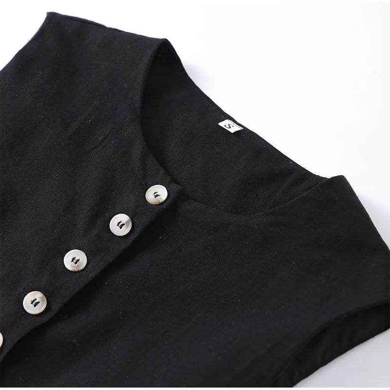 Elegant Single Breasted Long Vest Waistcoat