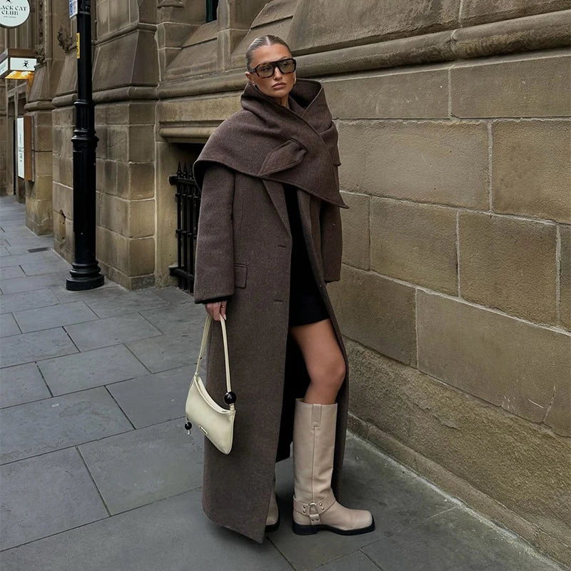 Maxi Coat - Lapel Pockets