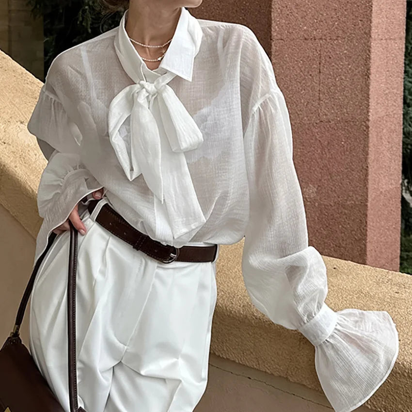 White Women's Shirt -Elegant Classic