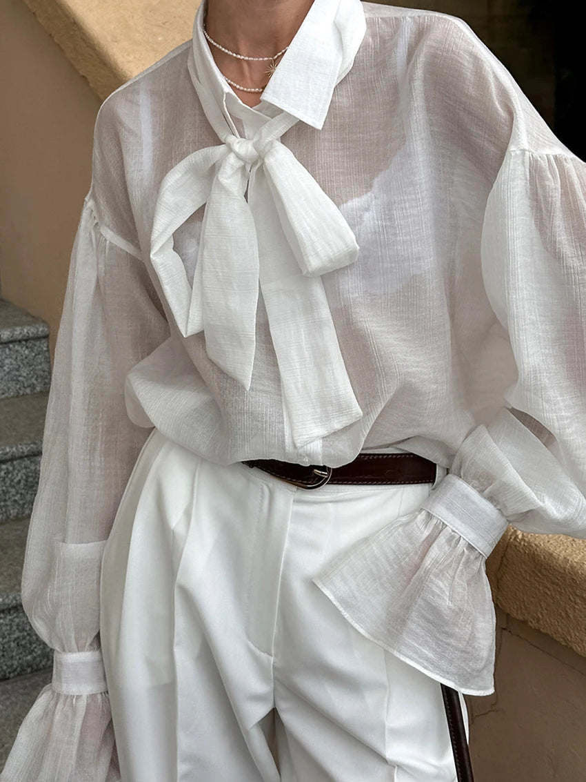 White Women's Shirt -Elegant Classic