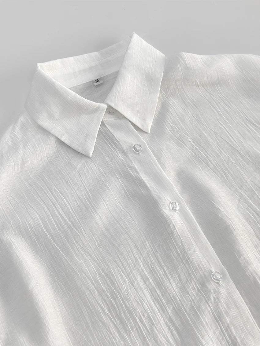 White Women's Shirt -Elegant Classic