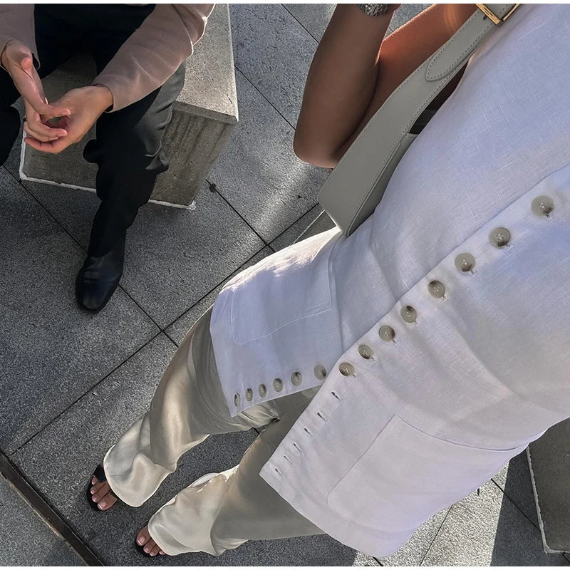 Elegant Single Breasted Long Vest Waistcoat