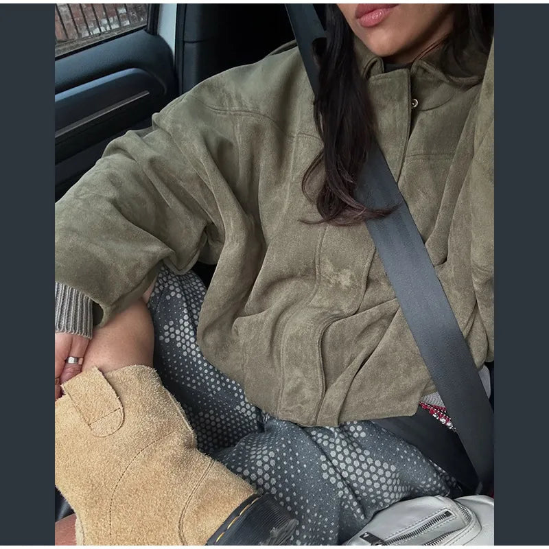 Long Sleeves Jacket -Sets Baggy