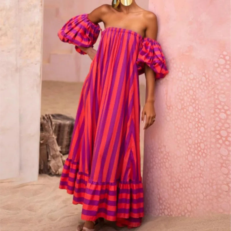 Print Beach Holiday Dresses Cover-Up