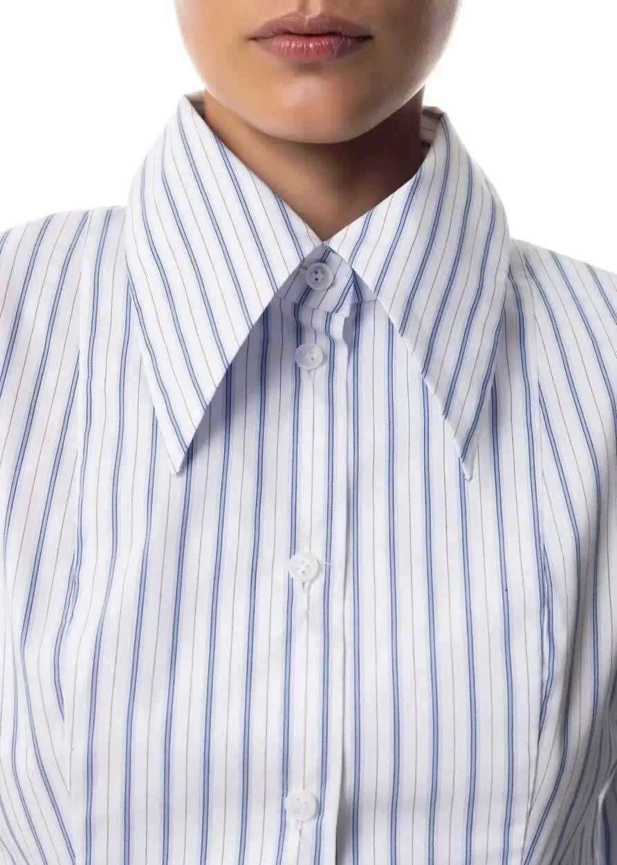 Asymmetrical Hem Shirt -Office Dat