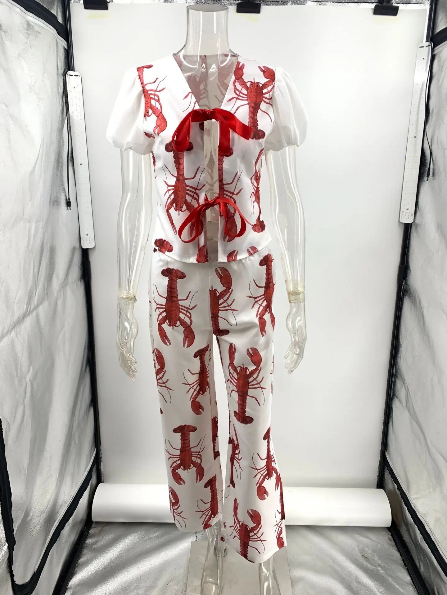 Cartoon Cray Printing Long Pants Set - Sets