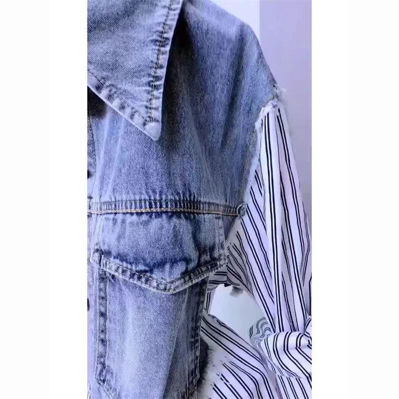 Fashion Denim Shirt Ladies Denim Jacket Spring Autumn