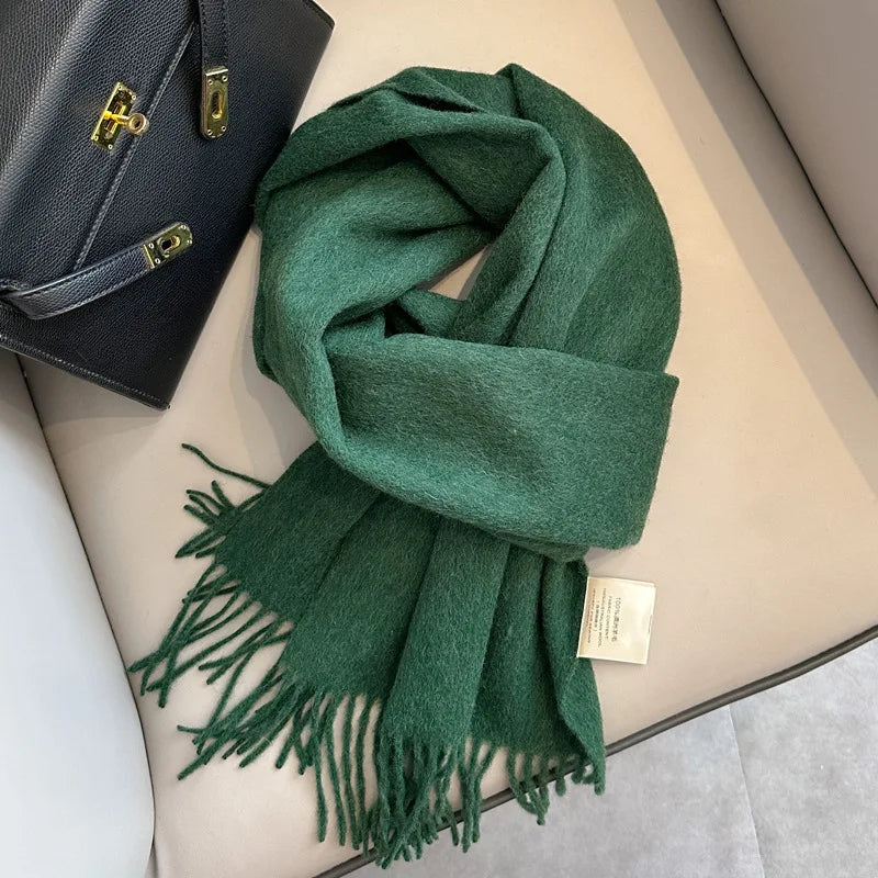 100% Wool Winter Scarf- Warm Cashmere Scarves