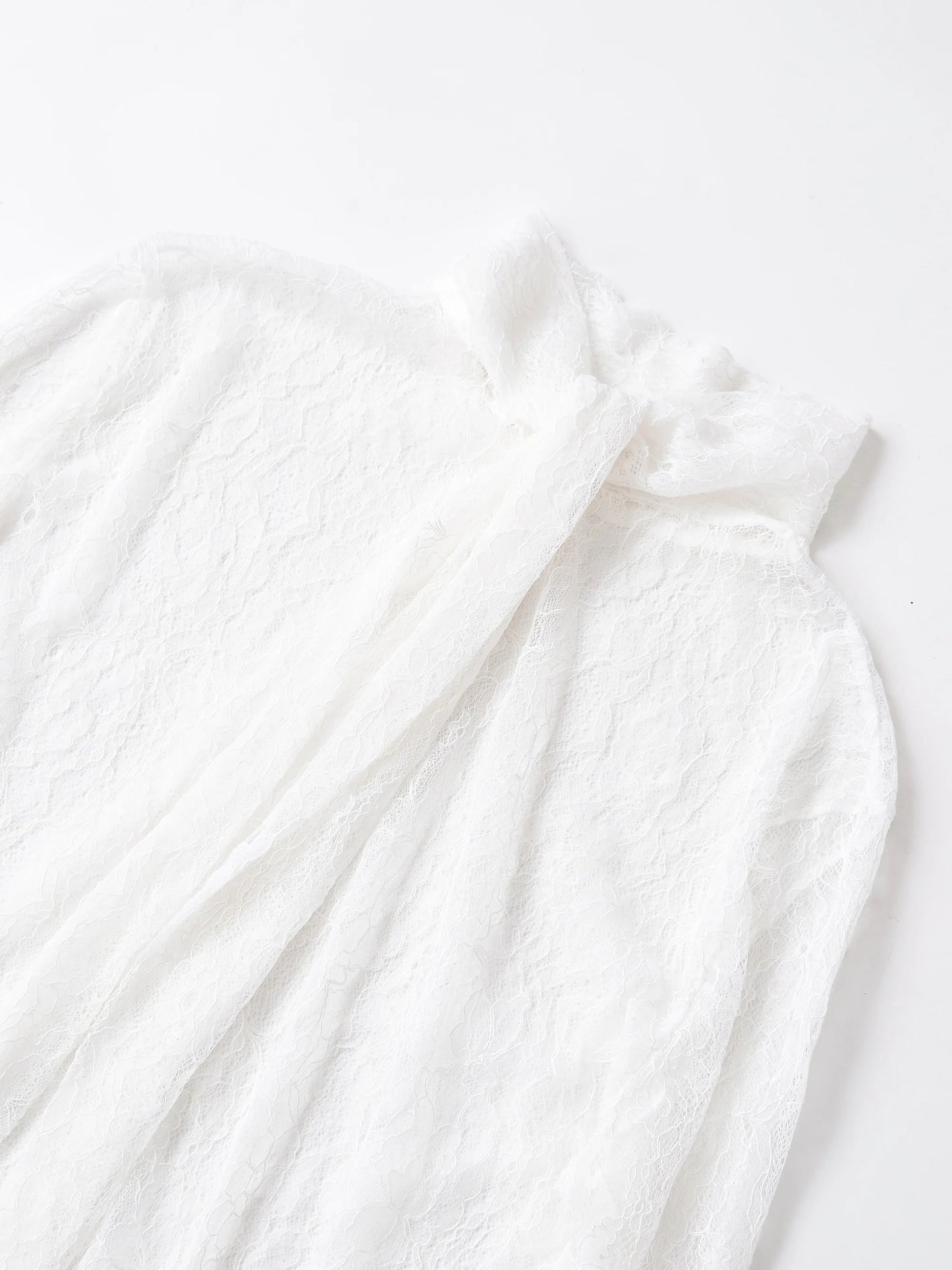 Lace Flared  Shirt Chic