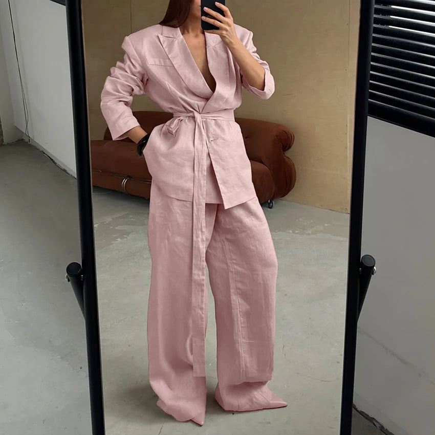 Office Suit -Pure Cotton Pants ( 2 Piece Sets)