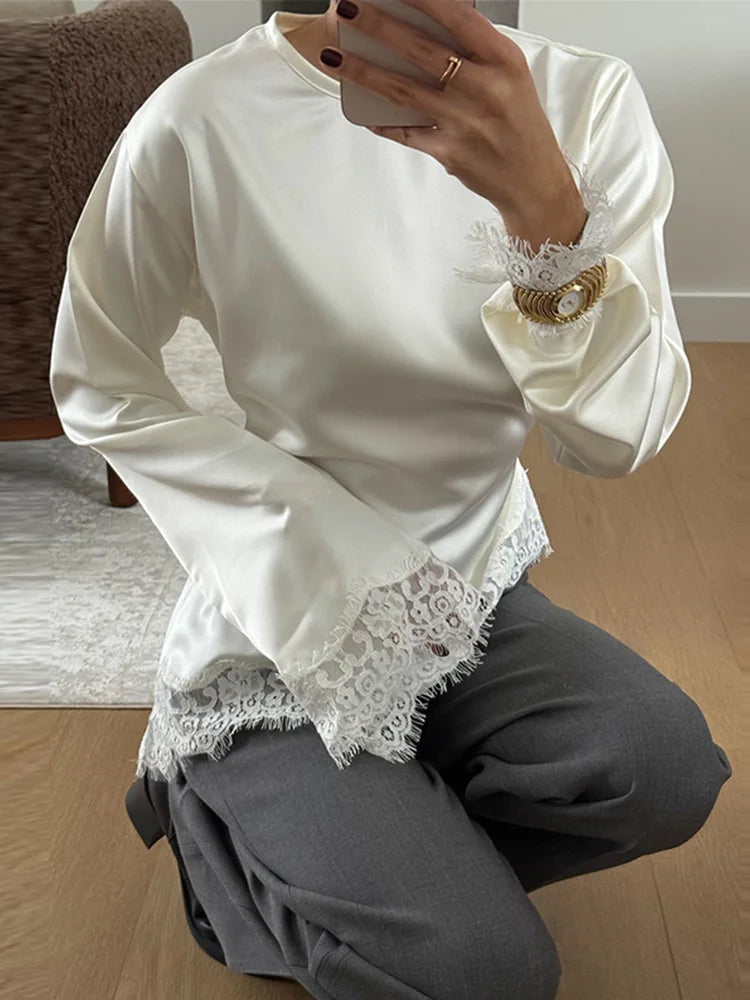 Slim Belted Waist-cinching Round Neck