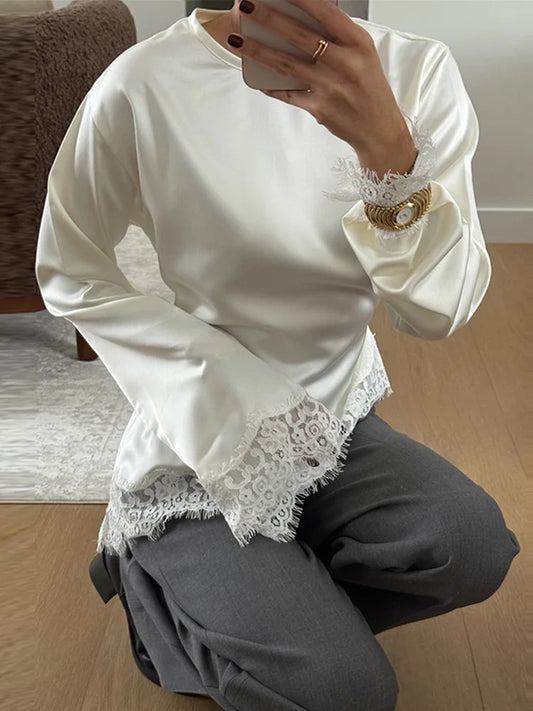 Slim Belted Waist-cinching Round Neck