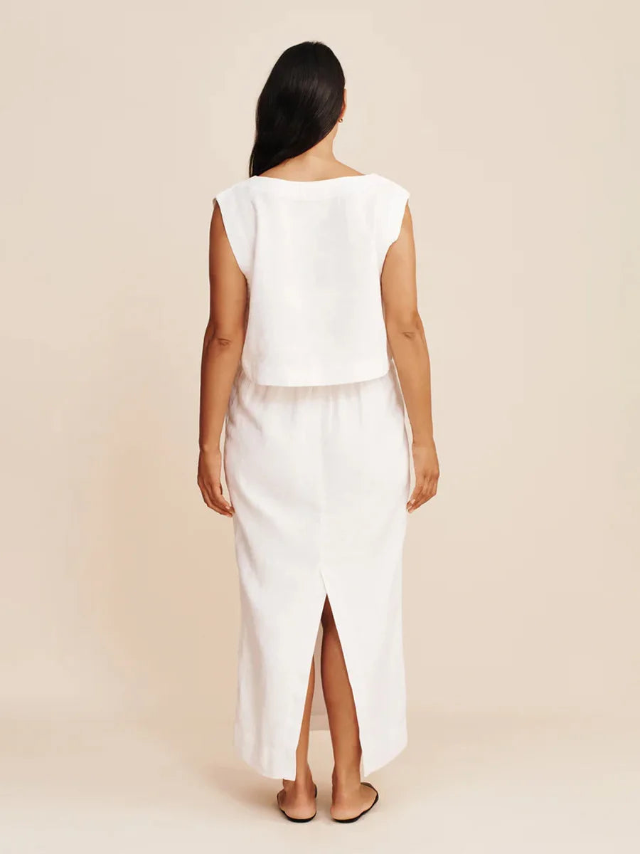 Cotton 2-Piece Set with Long Skirt