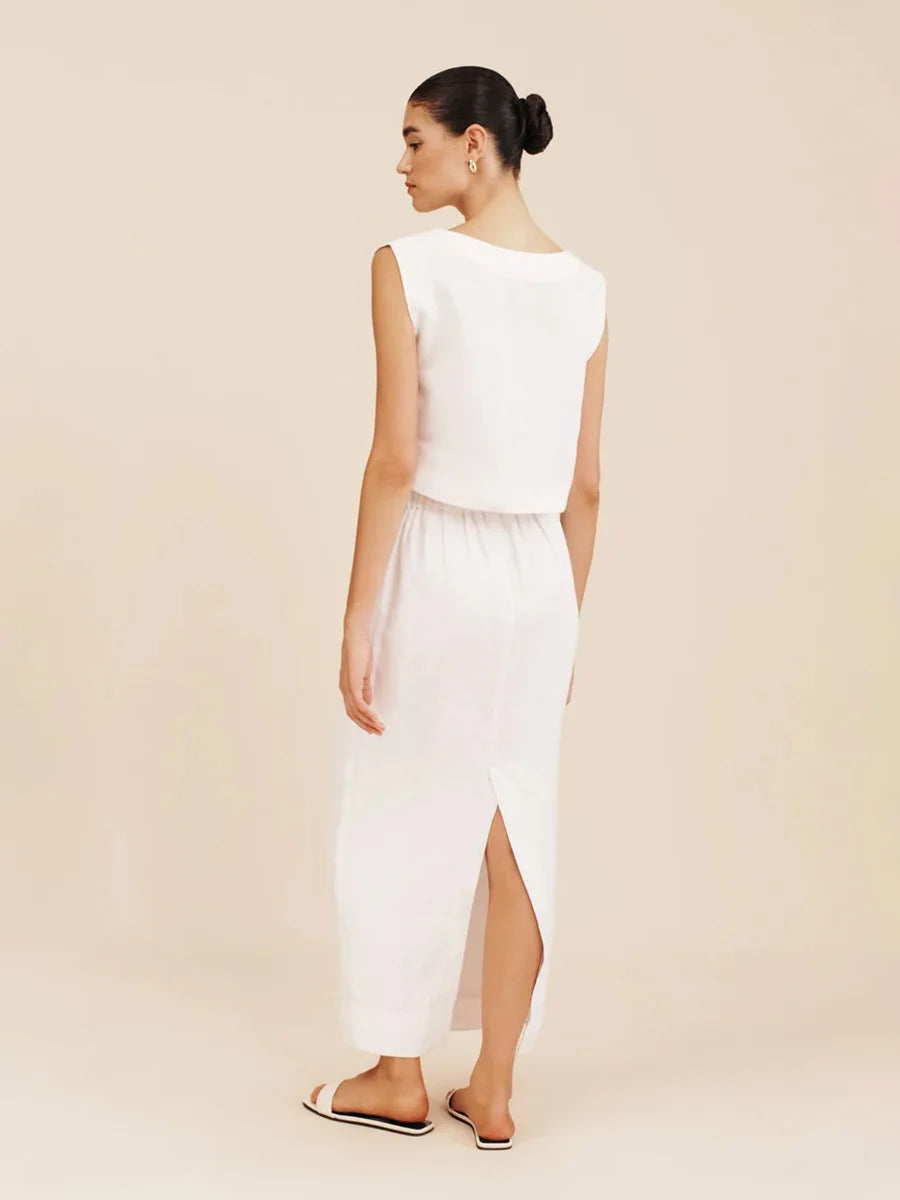 Cotton 2-Piece Set with Long Skirt