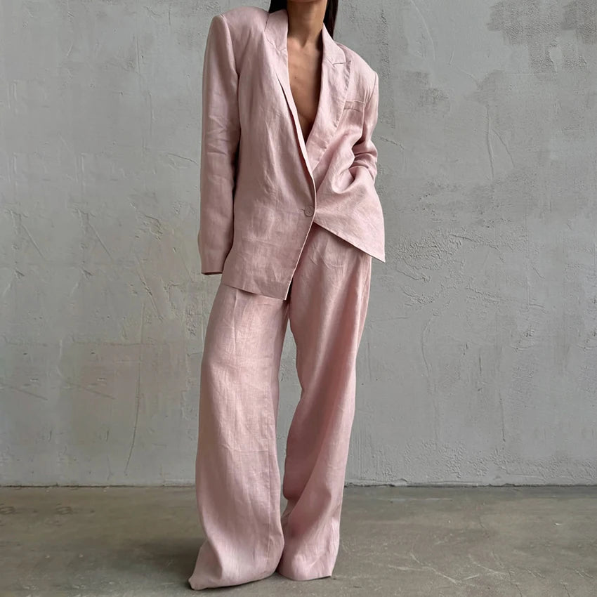 Office Suit -Pure Cotton Pants ( 2 Piece Sets)