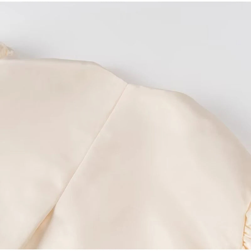 Elegant Stain Puff Sleeve Shirt