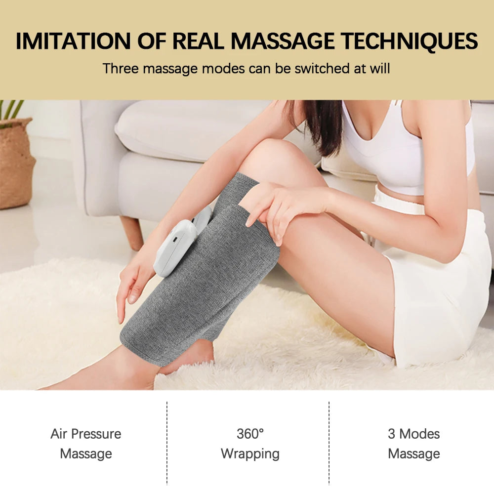 Wireless 360° Air Pressure Calf Massager- Eletric 3 Mode Airbag Compresstion Leg