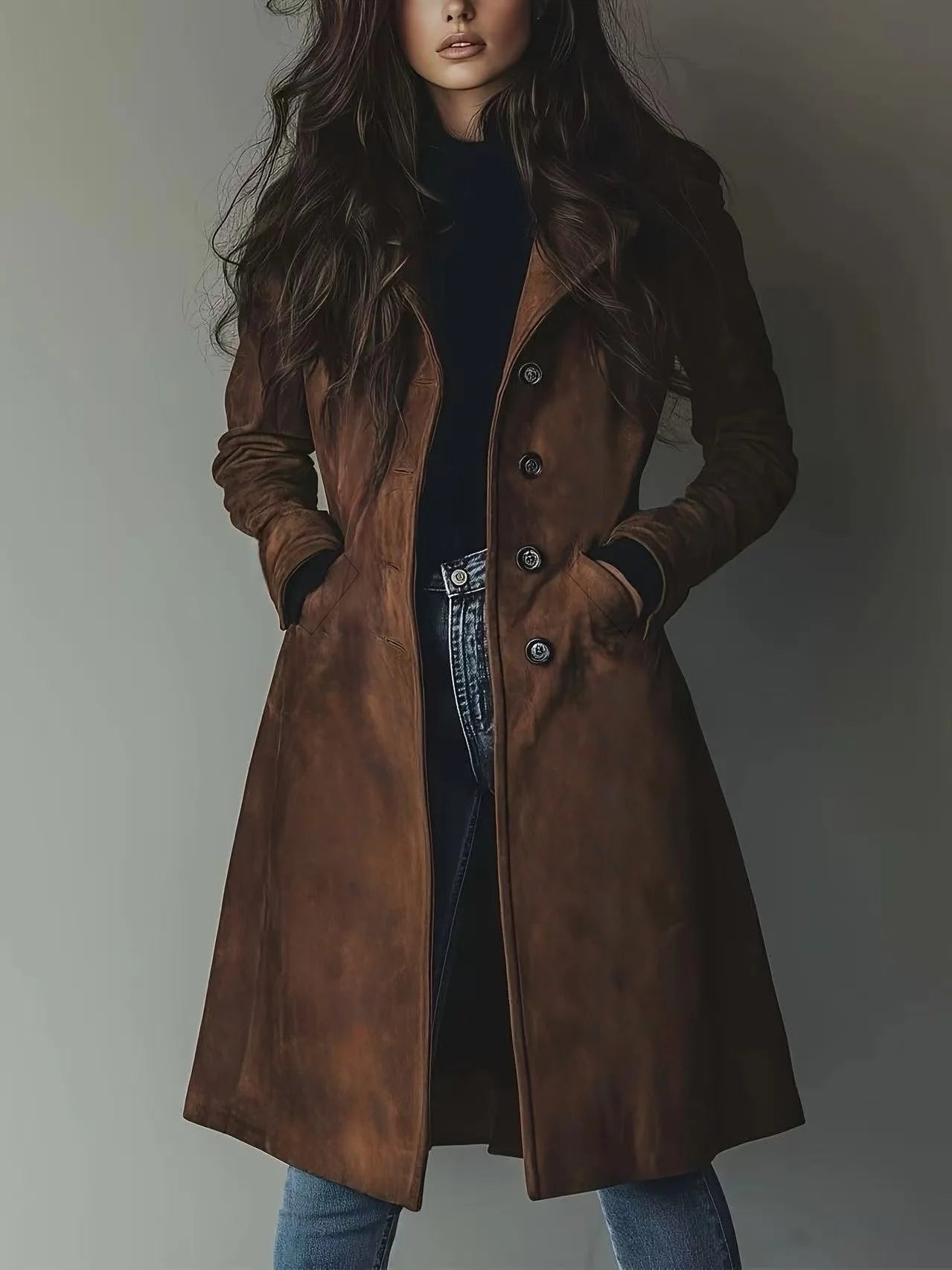 Mid-Length Coat -Winter Warm Western Style