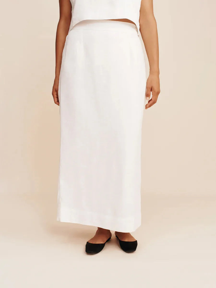 Cotton 2-Piece Set with Long Skirt