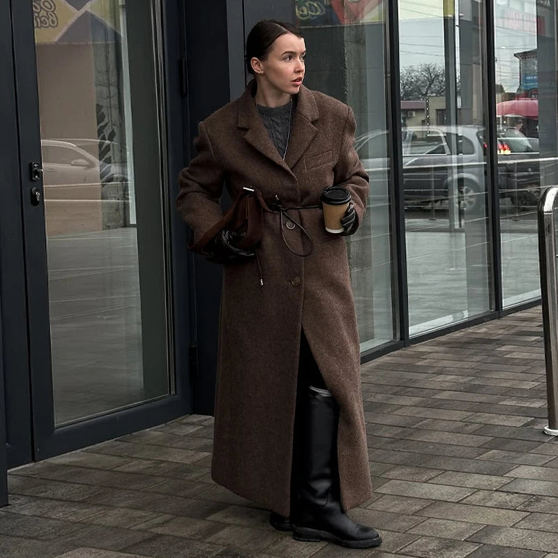 Maxi Coat - Lapel Pockets