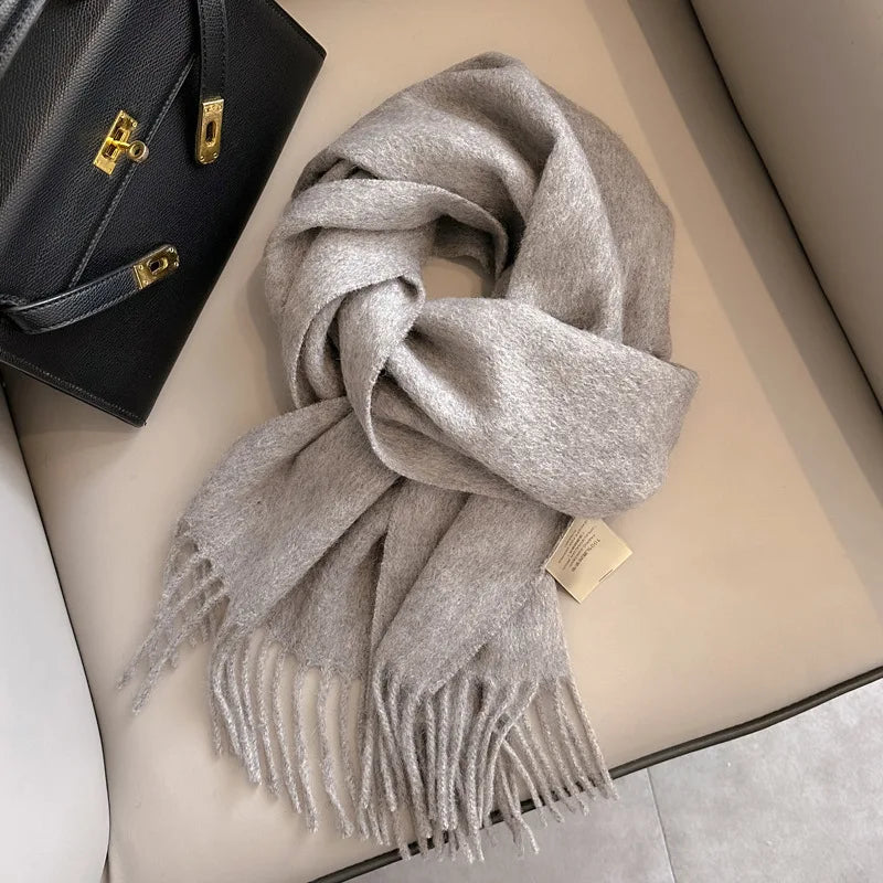 100% Wool Winter Scarf- Warm Cashmere Scarves