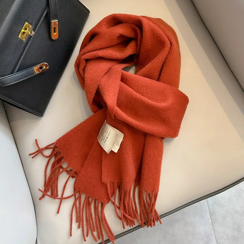100% Wool Winter Scarf- Warm Cashmere Scarves