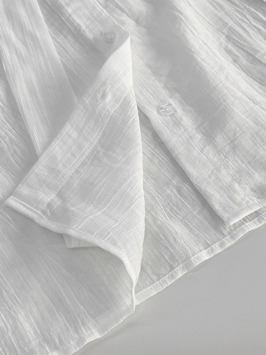 White Women's Shirt -Elegant Classic