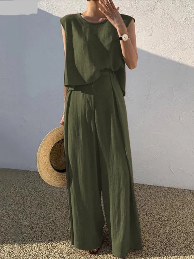 Lady Casual - 2 Piece Sets O-Neck