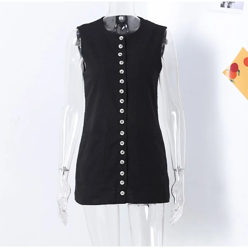 Elegant Single Breasted Long Vest Waistcoat