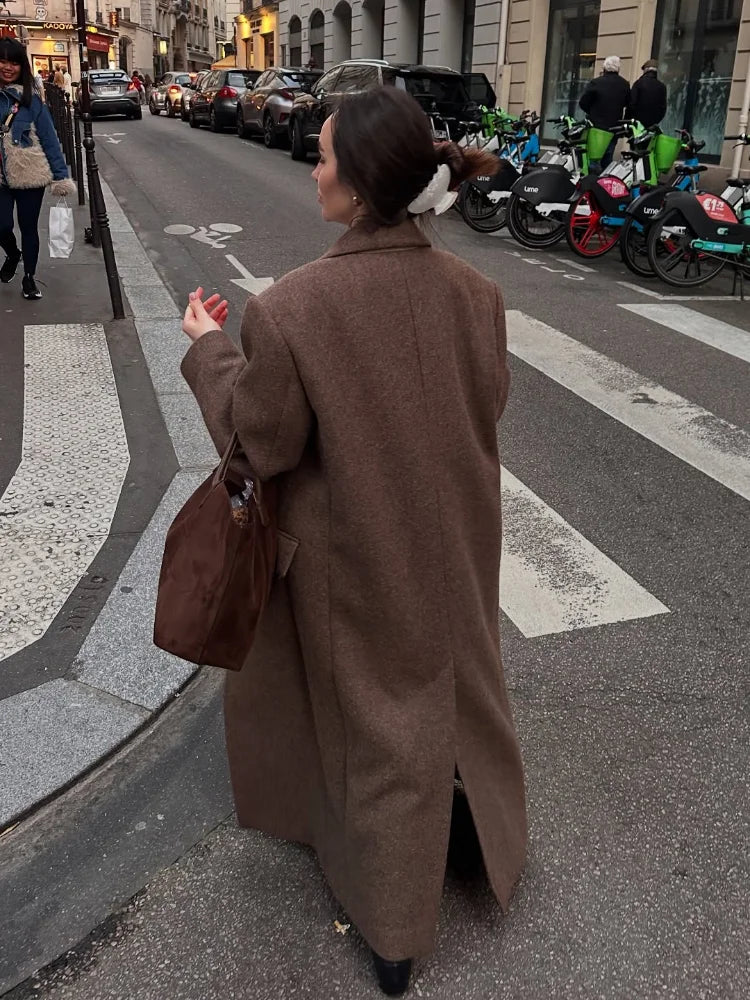 Maxi Coat - Lapel Pockets