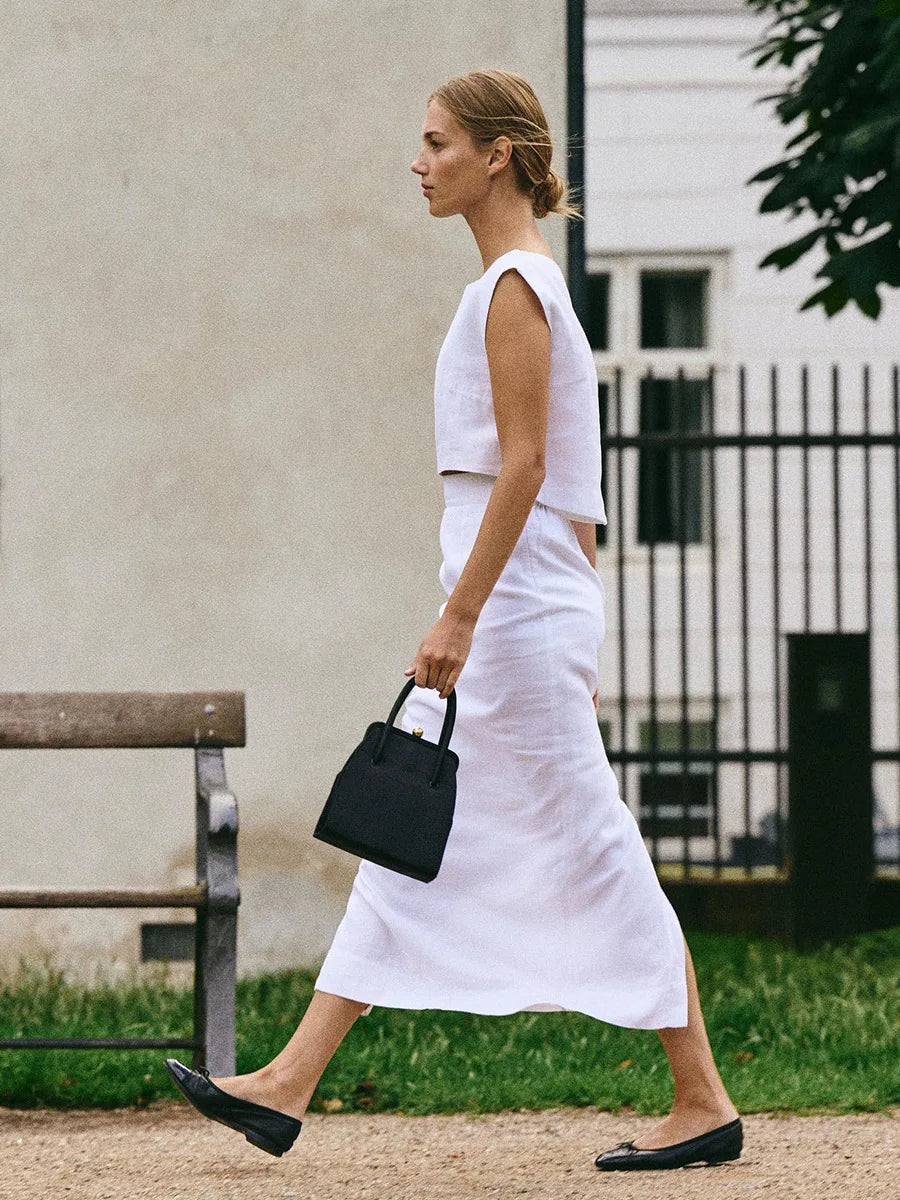 Cotton 2-Piece Set with Long Skirt