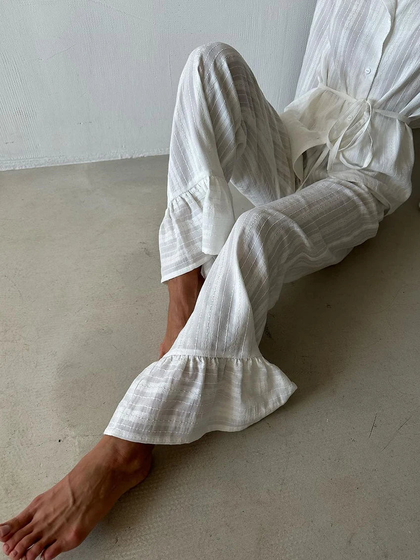 Nightgown 2 Piece Suit long sleeve- Nightwear