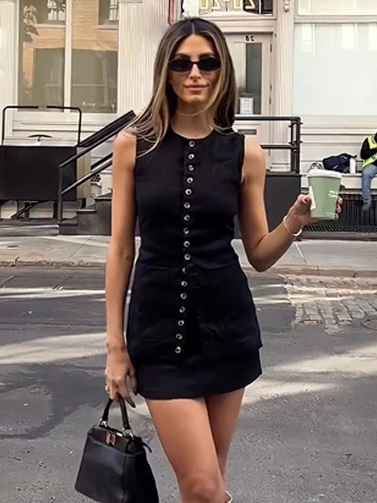 Elegant Single Breasted Long Vest Waistcoat